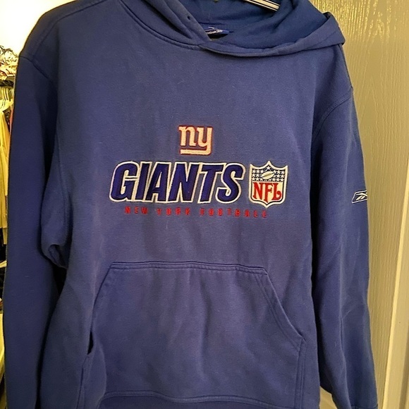 Vintage Reebok - New York Giants - NFL Hooded Sweatshirt - Size Medium - Picture 2 of 7